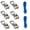 Color-B, variant on 6-Pack Tent Guyline Tensioner Set with Locking Rope Adjusters, Reflective Blue Cords Heavy Duty Pulley System for Camping Hiking