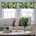 thumbnail image 4 of LALILO Kitchen Curtain Valance Technics Art Oil Black Rod Pocket Window Curtain 52"x 18" Set of 2, 4 of 5