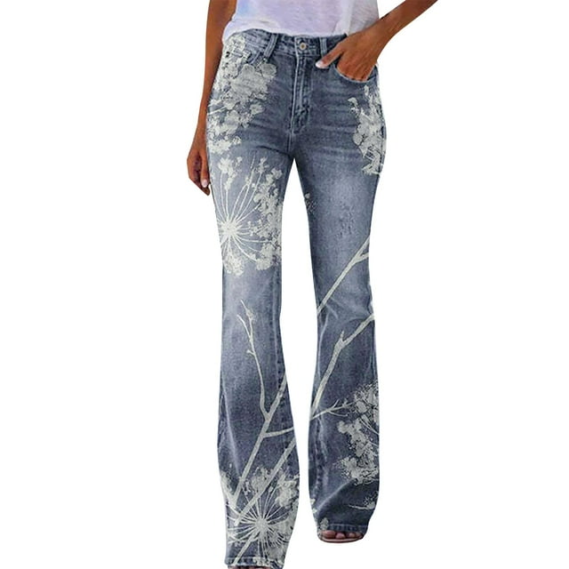 LUOGENLI Pantalon Décontracté Femme Long Choix Multiple Imprimé Ample Confortable Micro Évasé Coton Été Grand Blanc TG