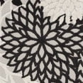 thumbnail image 4 of 2' X 12' Black And White Floral Non Skid Indoor Outdoor Runner Rug, 4 of 5