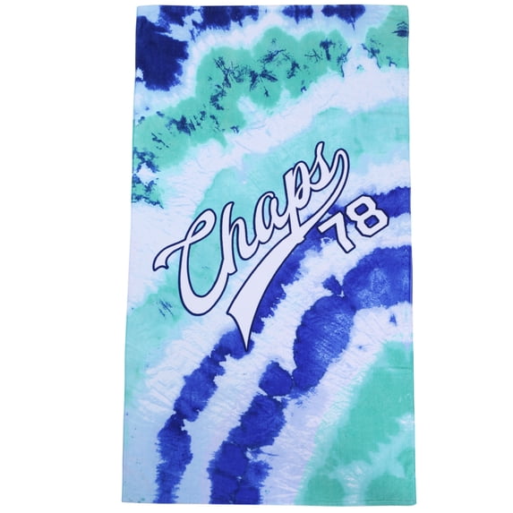 CHAPS Beach Towels Oversized Extra Large Cotton Velour Plush Premium Thick Soft Absorbent Skin Friendly - Tascot Turquoise - Size 35" x 66"