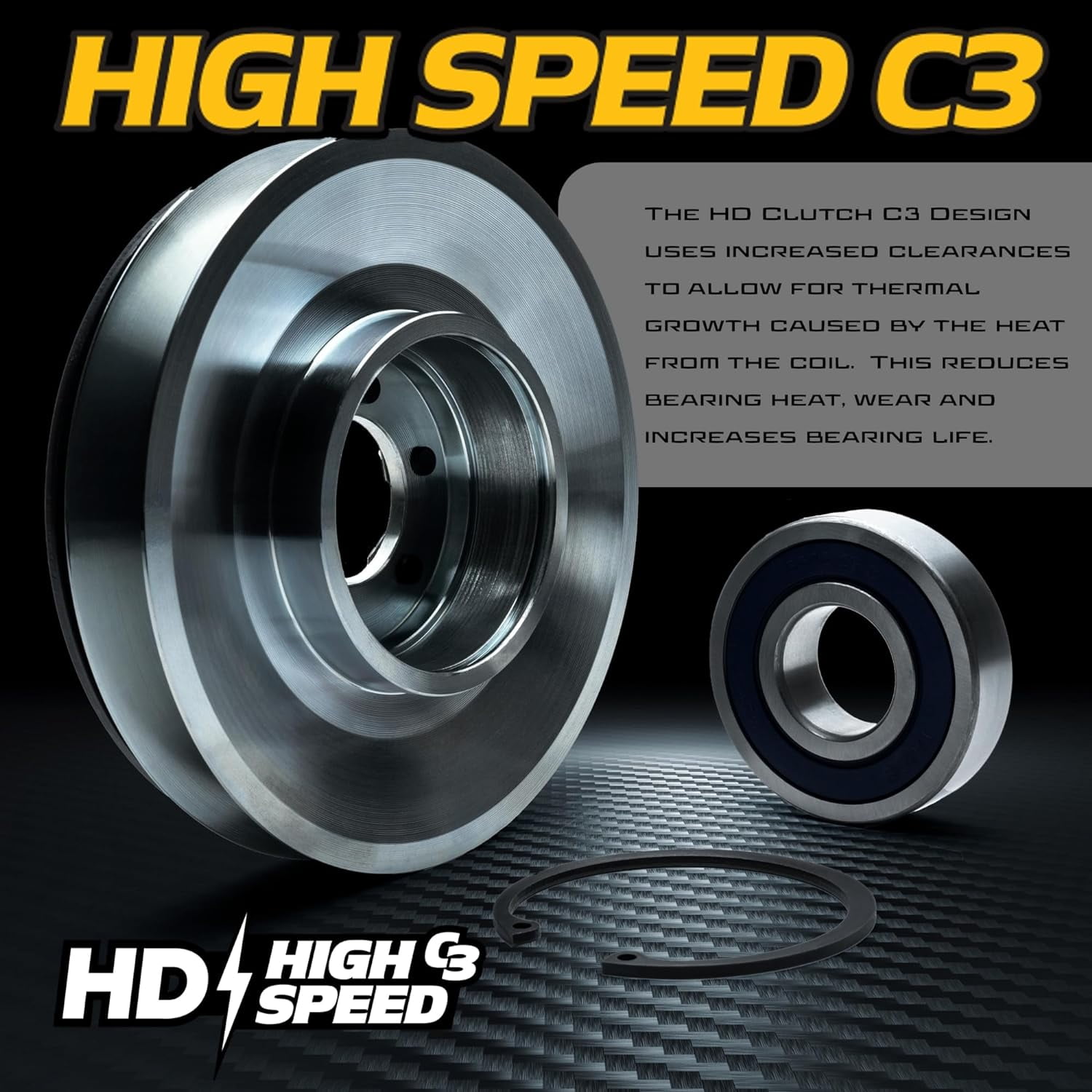 HD Switch HiTorq 125ft-lbs (OEM is 105) 917-05209 Billet Pulley PTO Clutch Fits Troy-Bilt MTD Craftsman Cub Cadet White 717-05209 917-1774C 917-1774B 917-1774 5219-177 w/Replaceable Bearing Lawn Mower
