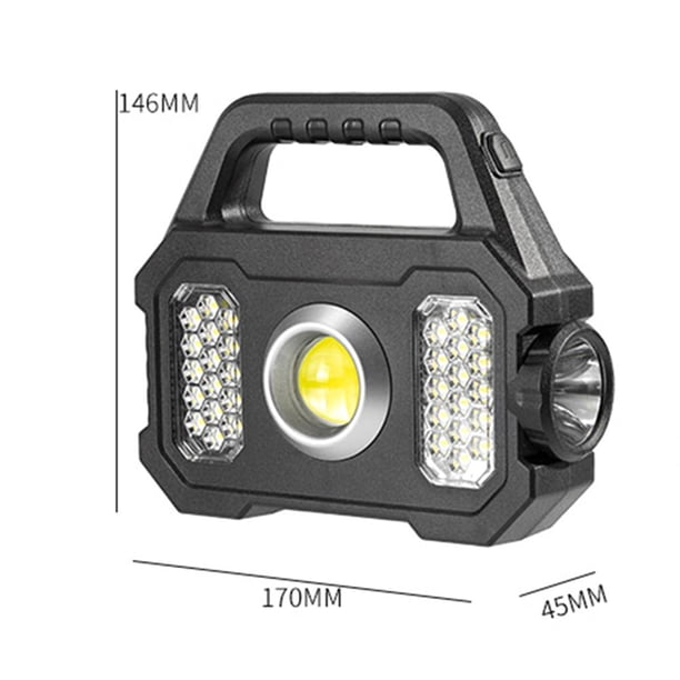Antorcha eléctrica LED Linterna de mano solar impermeable para acampar (USB solar)