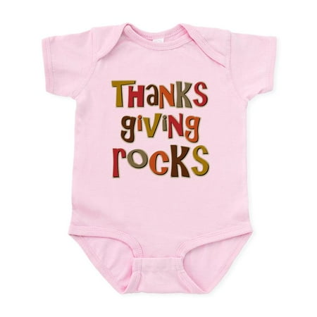 

CafePress - Thanksgiving Rocks Infant Bodysuit - Baby Light Bodysuit Size Newborn - 24 Months