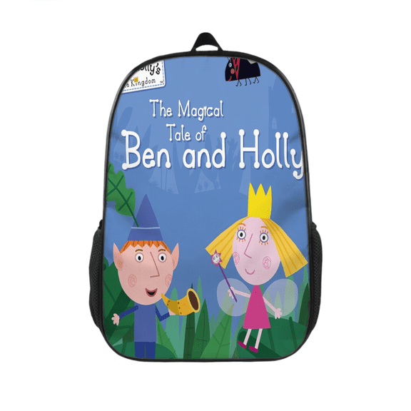 FSMYJJZY Backpack, Ben and Holly Printed Durable Polyester Backpack with Side Pockets for School, Travel & Daily Outdoor Use