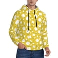 thumbnail image 2 of Kdxio Tulips Flowers Print Mens Casual Hooded Collar Drawstring Hoodies Pullover Sweatshirts Casual Long Sleeve Shirts-Large, 2 of 7