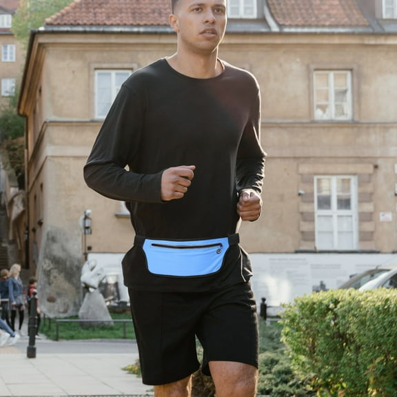 Milisten Sporty Blue Phone Carrier Waist Belt for Workout Running and Outdoor Activities
