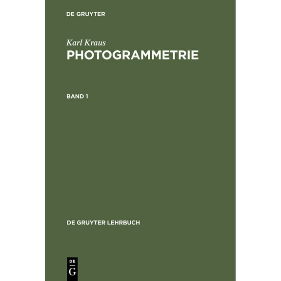 de Gruyter Lehrbuch: Photogrammetrie (Hardcover)