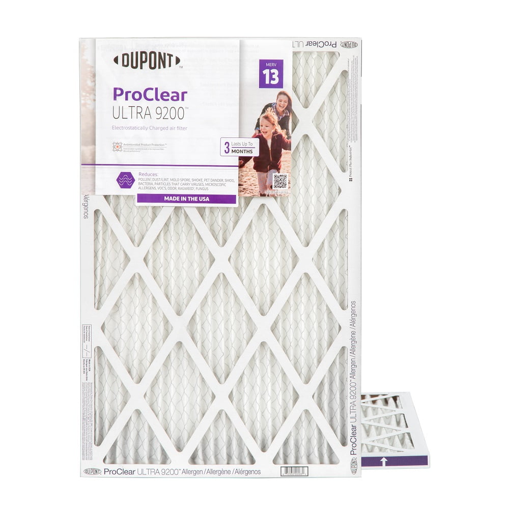 15.75 x 24.75 16x25x1 DuPont ProClear Ultimate Allergen Electrostatic Air Filter 6 Pack