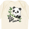 thumbnail image 4 of Inktastic My Great Aunt Loves Me- Cute Panda Boys or Girls Long Sleeve Baby Bodysuit, 4 of 5
