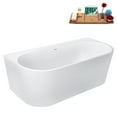 thumbnail image 5 of 67" Streamline G-46-211-PBR Soaking Glossy White Freestanding Tub and Tray With Internal Drain in Polished Brass, 5 of 20