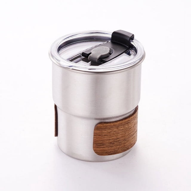 MYG Tasse de Voyage 300ml avec Couvercle en Acier Inoxydable Réutilisable