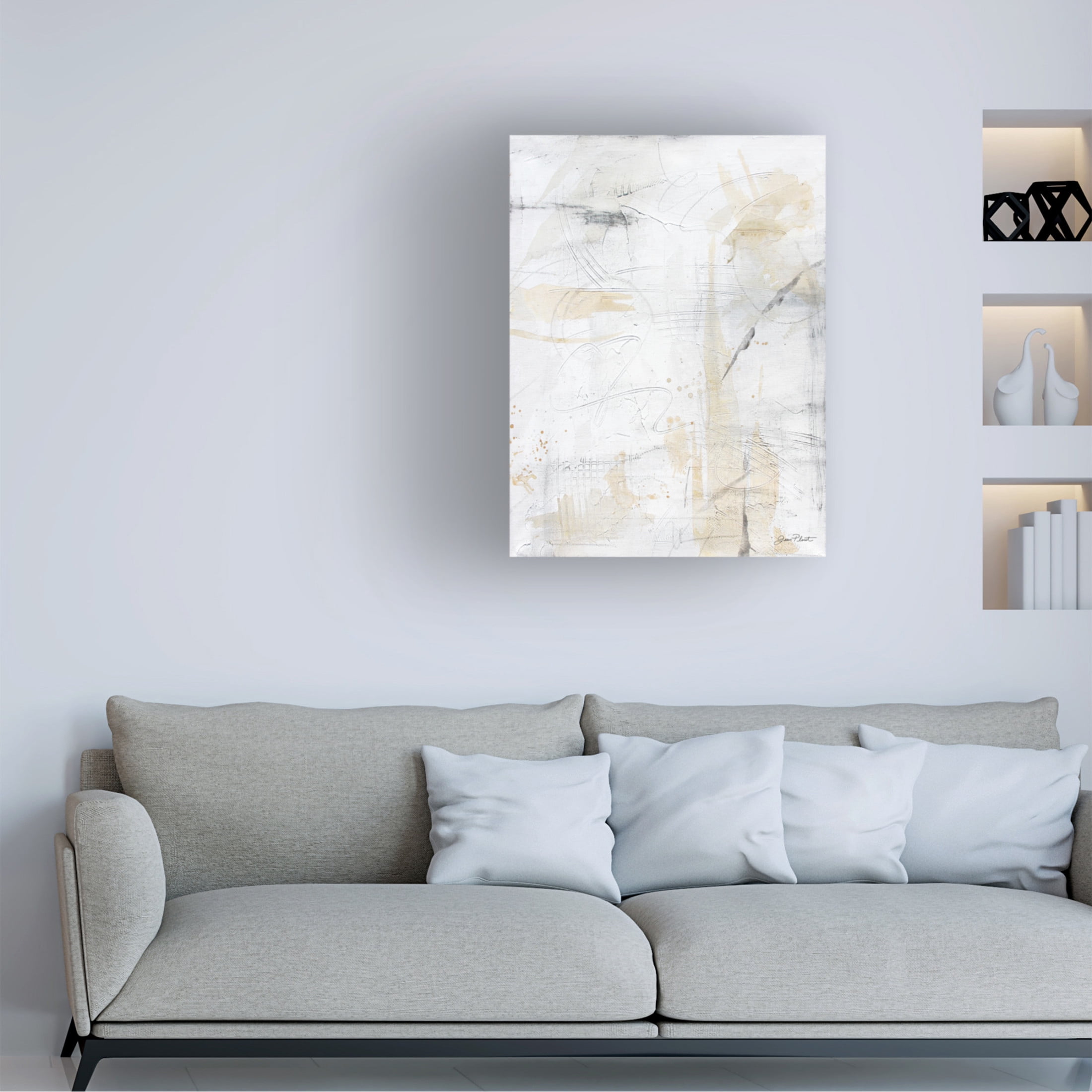 Canvas Wall Art - Jean Plout 'Monday Textures B' Wall Art for Living Room, Bedroom, or Office Décor by Trademark Fine Art - 18 x 24 Inches