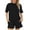 Black, variant on 2 Piece Athletic Outfit Sets for Women Crewneck Short Sleeve Casual Summer T Shirt and Shorts Suits Solid Color Gym Running Workout Set