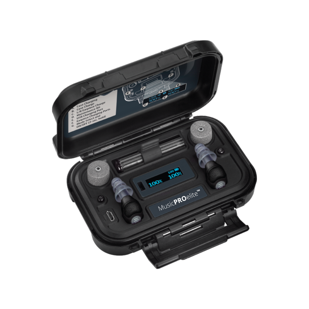 Etymotic Music Pro Elite Rechargeable Musicians Earplugs with Active