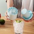 thumbnail image 1 of Bandeja de silicona for cubitos de hielo - Máquina de hielo reutilizable apta for congelador for el hogar, bar, pub, club y bebidas al aire libre - Azul claro, 1 of 7