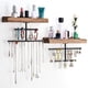 thumbnail image 1 of Organizador montado en la pared colgante de la joyería con la exhibición de madera rústica del tenedor de la joyería para los collares Br, 1 of 1