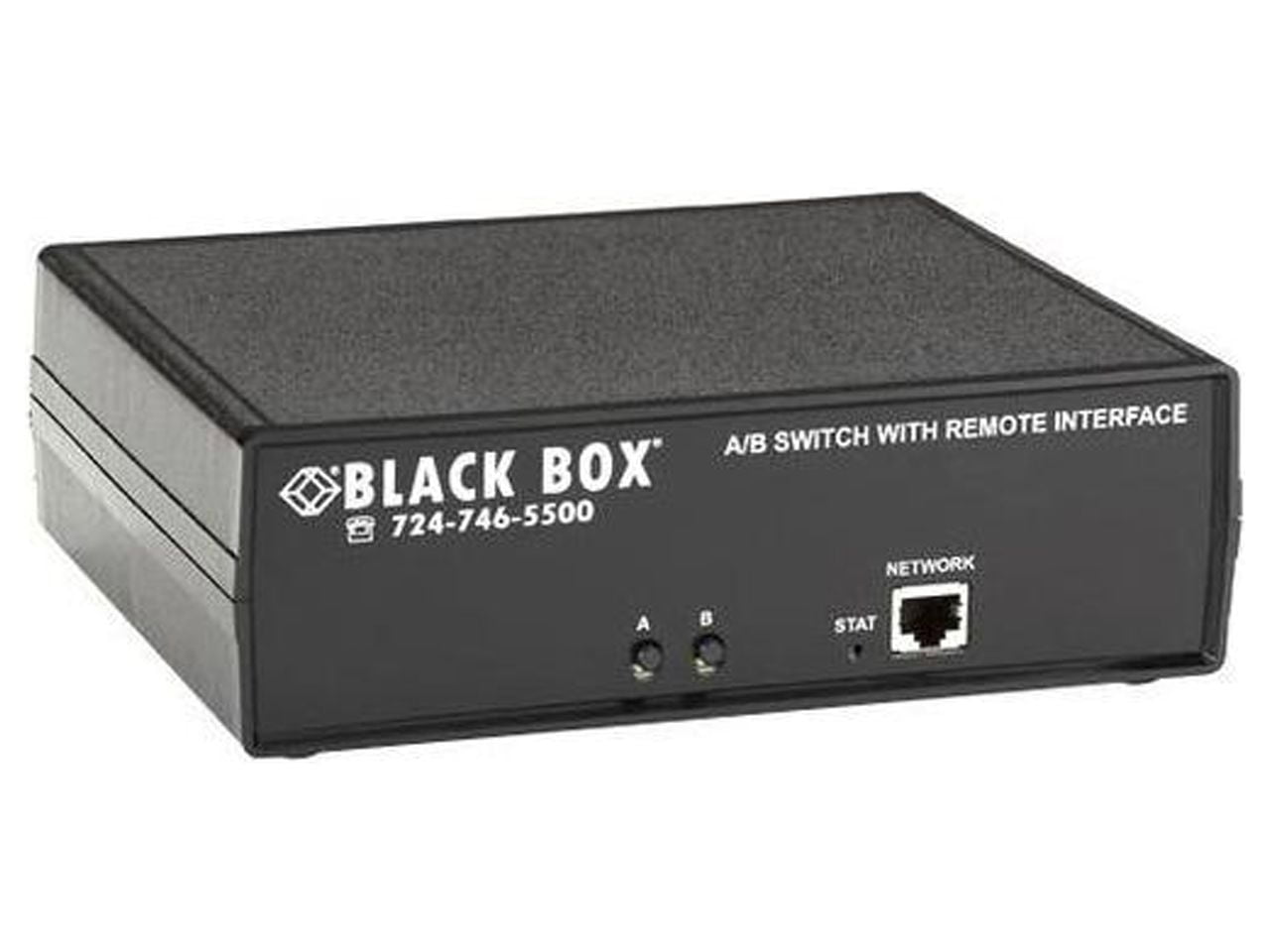 Black Box CAT6 Remotely Controlled Layer 1 A/B Switch, Latching, Ethernet, RS-232
