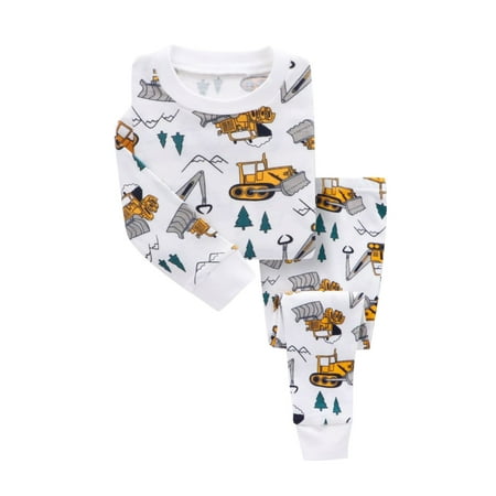 

Toddler Girls Boys Baby Soft Pajamas Toddler Cartoon Prints Long Sleeves Kid Sleepwear Top Pants Sets Outfits Welcome Baby Boy Gift Basket Point Pants Women