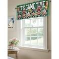 thumbnail image 4 of IT'S GAME Valances for Windows TIME Rugby Sport Hat Gnome Retro Green Modern Kitchen Valance Curtain Rod Pocket Small Curtains for Cafe Bathroom Laundry Basement 42" x 12", 4 of 8
