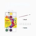 thumbnail image 1 of JOVI 12-Color Solid Watercolor Paint Set with Brush & Palette for Beginners, 1 of 4