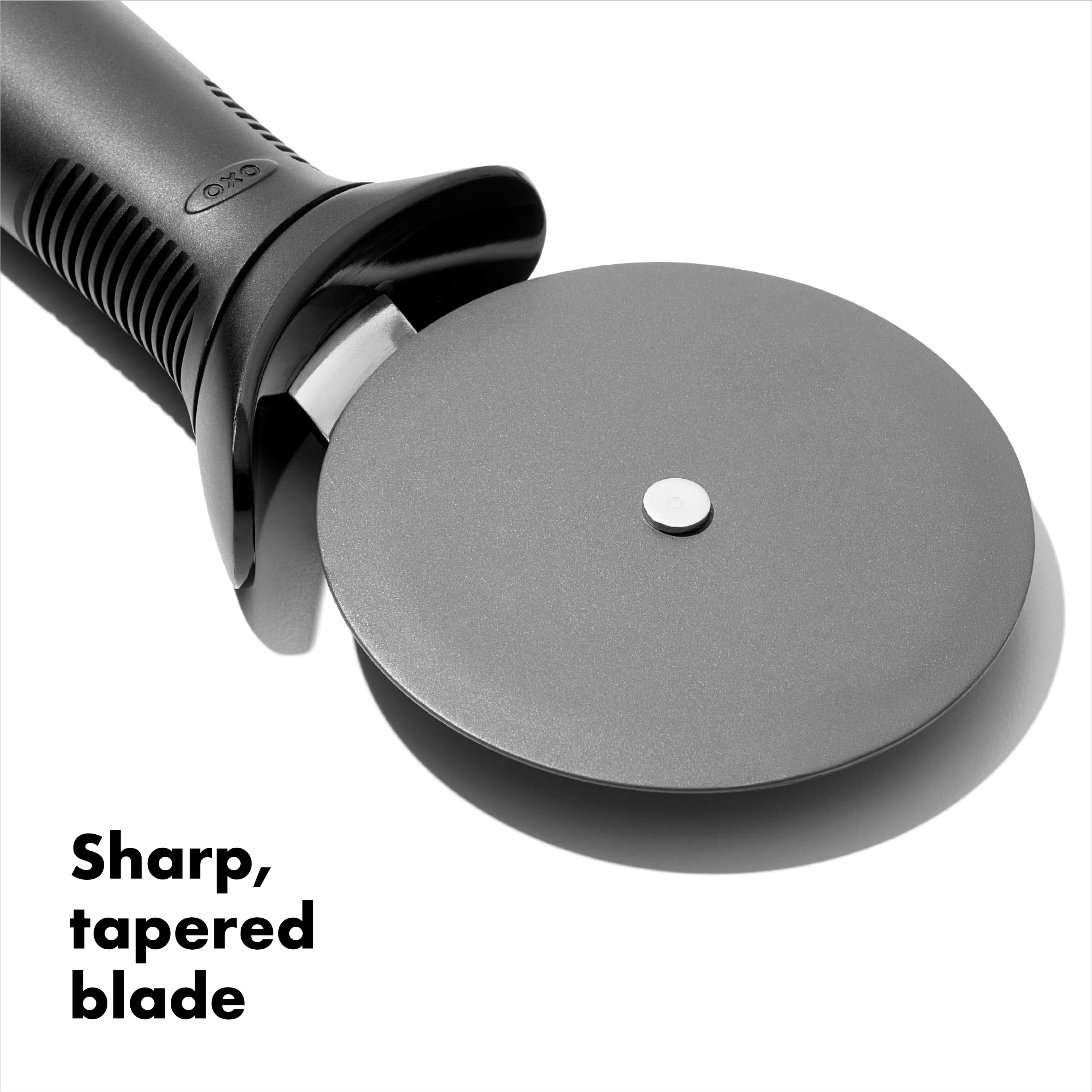 OXO SoftWorks 3.5-Inch Non-Stick Pizza Cutter Wheel with Thumb Guard, Black