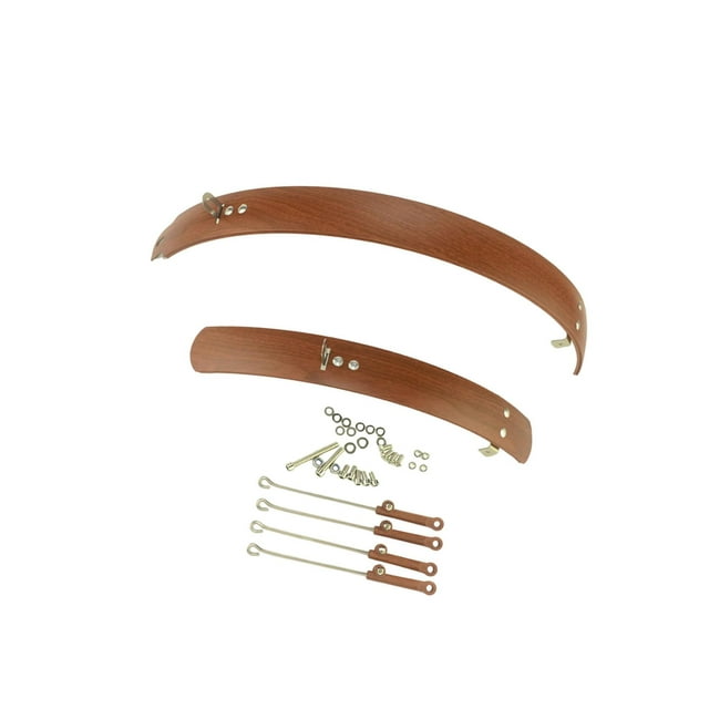 pitrice Folding Bike Mudguard Front & Rear Guard Fenders Mud for Bike Riding Outdoor 16inch Brown Brown 16 inch