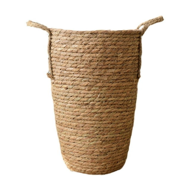 Canasta de plantería tejida de paja Cubierta de maceta de flores Casilla de planta de planta de planta de planta para la sala de estar Decoración del M