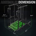 thumbnail image 2 of Mikolo Power Rack Cage, 1500LBS Weight Cage with 800LB Capacity Adjustable Weight Bench, Multi-Function Workout Rack Cage with Storage System, J-Hook, Band Peg, Battle Rope Ring Home Gym, 2 of 9