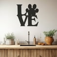 thumbnail image 3 of LaModaHome Exclusive Love Paw Lettering Metal Wall Decor – Durable & Artistic Metal Wall Art for Home and Office Decor, Perfect for Any Interior Design Aesthetic, 3 of 5