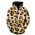 thumbnail image 2 of Sudadera con capucha y cremallera con estampado 3D de leopardo para hombre, estilo Harajuku, con estampado de piel de animal, de manga larga, estilo urbano, holgada, para primavera, 2 of 5