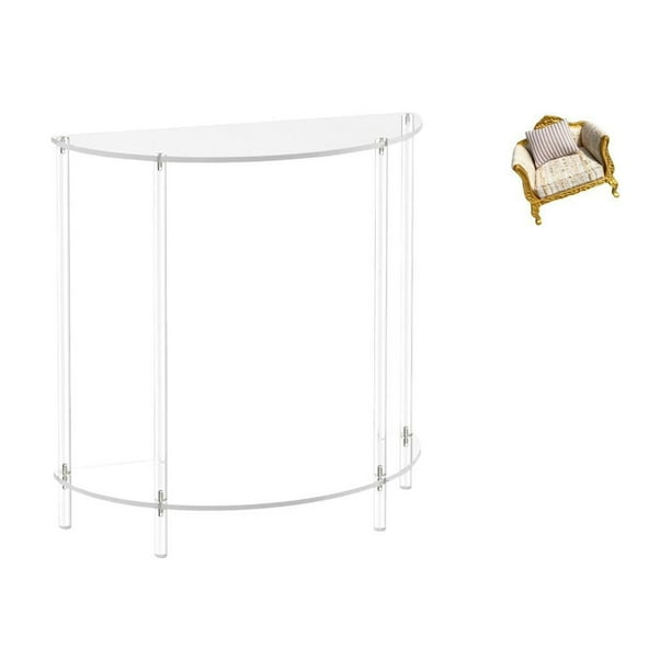 Mesa Auxiliar En Miniatura De Acrílico, Sofá Para Espacios Pequeños, Mesa Auxiliar De 2 Niveles, Mesita De Noche Delgada, Mueble De Simulación Artesanal, Juguete Para Baño, Decoración De
