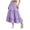 Purple, variant on Erwazi Girls Tiered Pleated Long Skirts Solid Color Elastic Waist Drawstring Casual Flowy A-Line Skirt, Beige, 8-9 Years