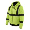 thumbnail image 2 of Nexgen Heat MPM1773SET Men's Heated High Visibility Work Hoodie, Neon Green Hi Vis Reflective Hoodie Small, 2 of 5