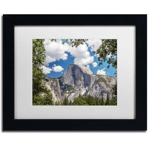 Trademark Fine Art "Yosemite Half Dome" Canvas Art by Pierre Leclerc, White Matte/Black Frame