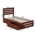 thumbnail image 7 of AFI Oxford Twin XL Wood Platform Bed with Headboard, Footboard & Storage Drawers, Walnut, 7 of 7