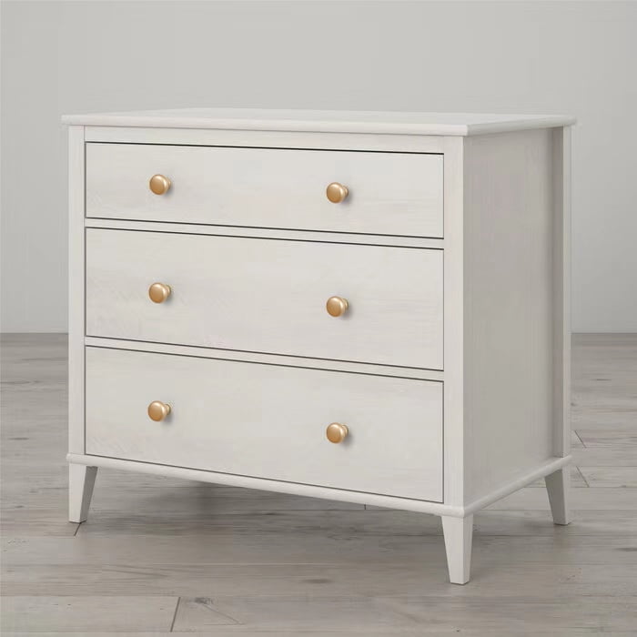 White Dressers Chest of Drawers, 3 Drawer White Bedroom Storage Furniture, Drawer Dresser