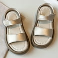 thumbnail image 4 of Wdgfv Girls Summer Sandals Soft Sole Comfortable Beach Shoes for Toddler Kids Casual Flat Open Toe Footwear Gold 4-4.5Years, 4 of 4