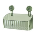 thumbnail image 3 of Cesta de ducha con ventosa, organizador de baño, montaje en pared, estante de almacenamiento moderno, cesta de ducha con succión para apartamento, ino Verde, 3 of 8