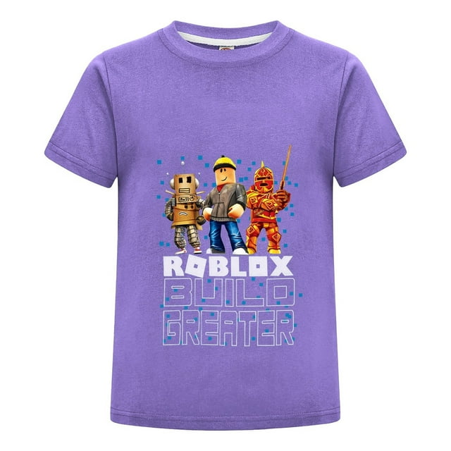 Playera de Algodón para Niño con Estampado de Roblox, Ropa Gamer Infantil con Diseño Divertido, Estilo Casual, Verano, Ideal para Regalo