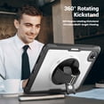 thumbnail image 4 of ELEHOLD Case for Apple iPad Pro 11 2022/2021/2020/2018/air4 10.9/air5,Soft TPU Rugged Durable Case with 360° Rotating Hand Strap & Foldable Hidden Stand & Pencil Holder,Clear, 4 of 10