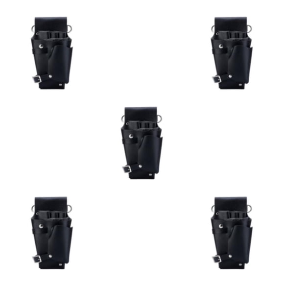 Qarigey PU Mano de obra fina Tijeras para el cabello Peine Clip Pocket para profesionales Bolsa de herramientas con correa para el hombro negro Type2 NO2