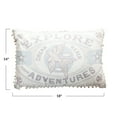 thumbnail image 2 of Creative Co-Op Lumbar Multi Color "Explore Have Adventures" © Cotton Pillow, 2 of 4