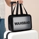 thumbnail image 5 of Bolsa de maquillaje transparente, bolsa de aseo portátil, impermeable, de gran capacidad, 5 of 5