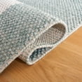 thumbnail image 5 of SAFAVIEH Natura Marina Striped Wool Area Rug, Turquoise/Ivory, 3' x 5', 5 of 10