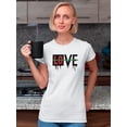 thumbnail image 2 of Fashion Love Banner Shaped T-Shirt Women -Image by Shutterstock, Female Small, 2 of 4