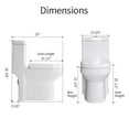 thumbnail image 2 of HOROW Liberty 12" Rough-in Compact  Dual-Flush Round One-Piece Toilets  1.28GPF Ceramic in White, 2 of 12