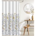 thumbnail image 1 of IH Casa Decor Rideau De Douche En Toile Imprimée Avec Crochets À Rouleaux Floral Jaune, 1 of 2