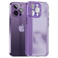thumbnail image 1 of SaniMore for iPhone 13 Pro Lens Protection Case Lightweight Clear Frosted Rugged PC, All-Inclusive [Not Yellowing Technology] Full Body Shockproof Protective Cover for iPhone 13 Pro, Purple, 1 of 8