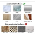 thumbnail image 3 of 2 Pcs White Wood Grain Wallpaper Border Mirror Frame Removable Waterproof, White Peel Wall Paper Border Decor Self Adhesive, Bathroom Mirror Frame Sticker for Living Room Kitchen 3.1 inch by 5 meters, 3 of 8